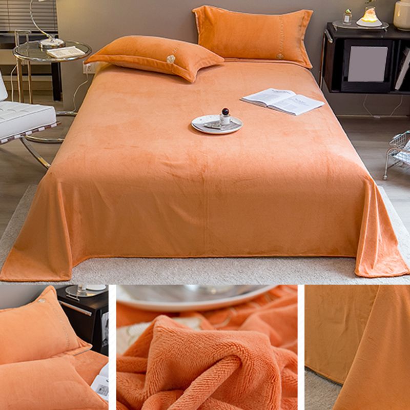 Solid Color Bed Sheet Set Breathable Polyester Bed Sheet Set