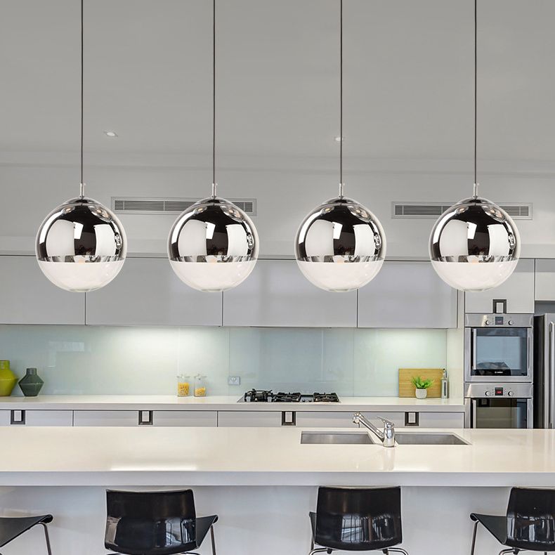 Globe Hanging Pendant Light Modern Simple Glass Pendant Light Fixtures for Restaurant