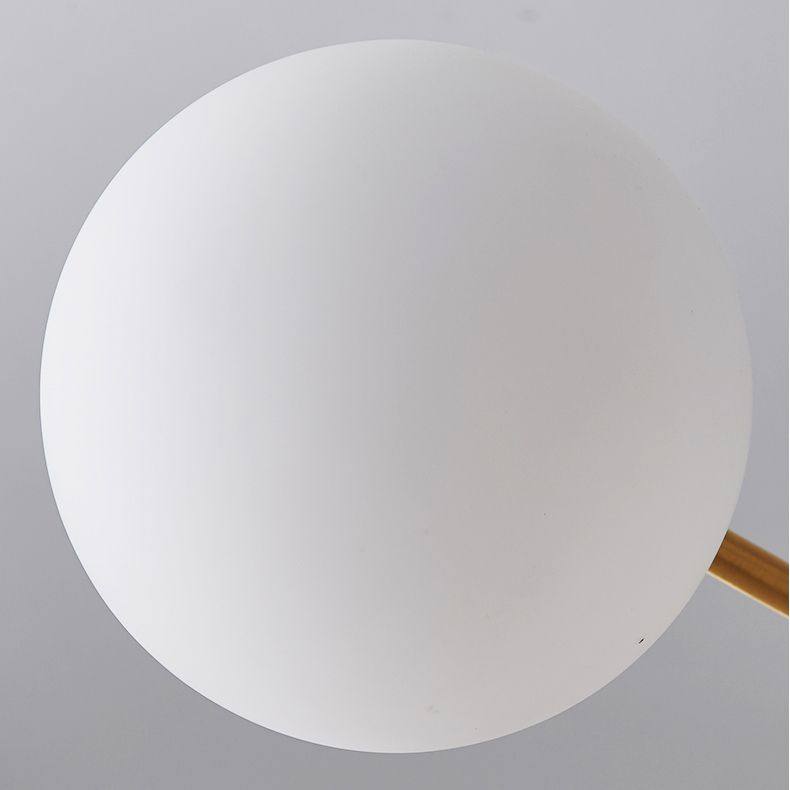 Gold Chandelier Lighting Fixtures Designer Style Multi-Head Suspension Light with White Glass Shade