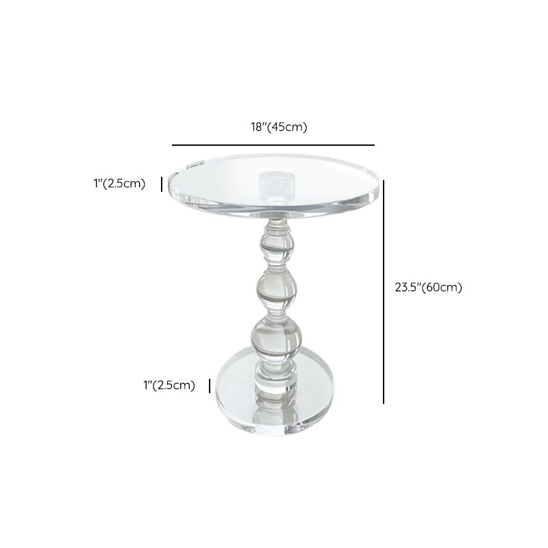 Plastic Round Side End Table Pedestal End Table for Living Room