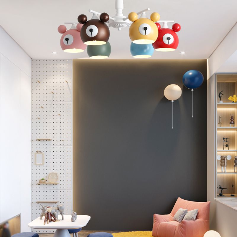 Modern Style Chandelier Light Nordic Macaron Metal Pendant Light for Living Room