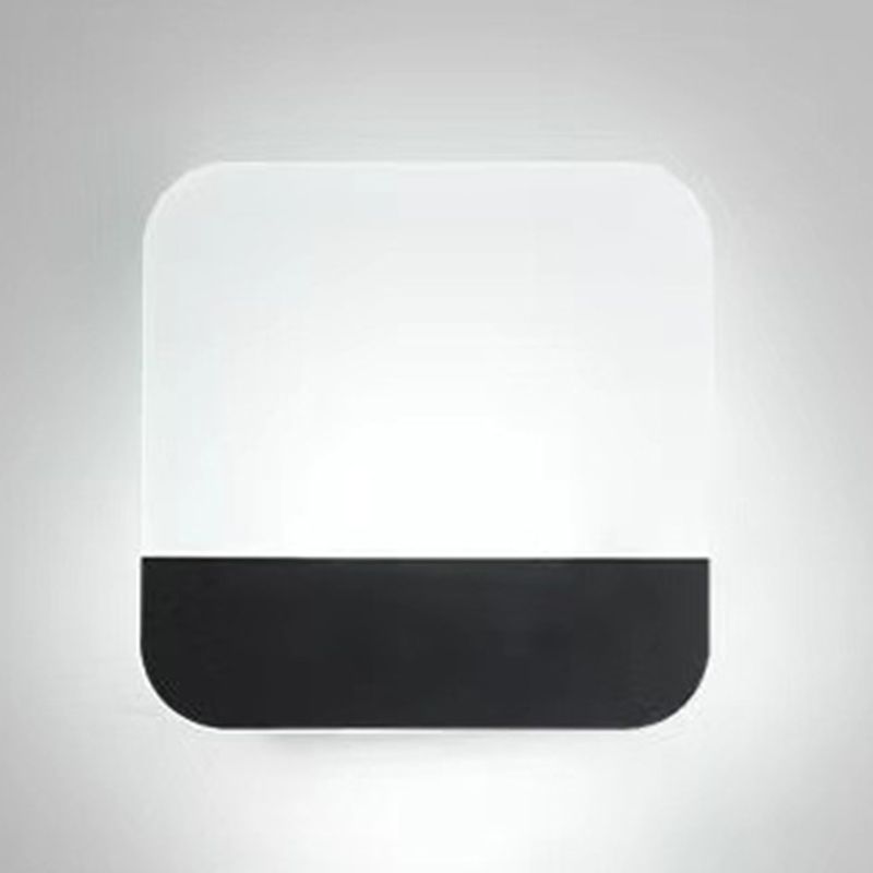 1 Light Geometric Flush Mount Wall Sconce Contemporary Metal Wall Light Sconces