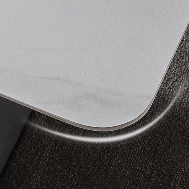Contemporary Rectangle Dining Table Double Pedestal Furniture for Dining Room