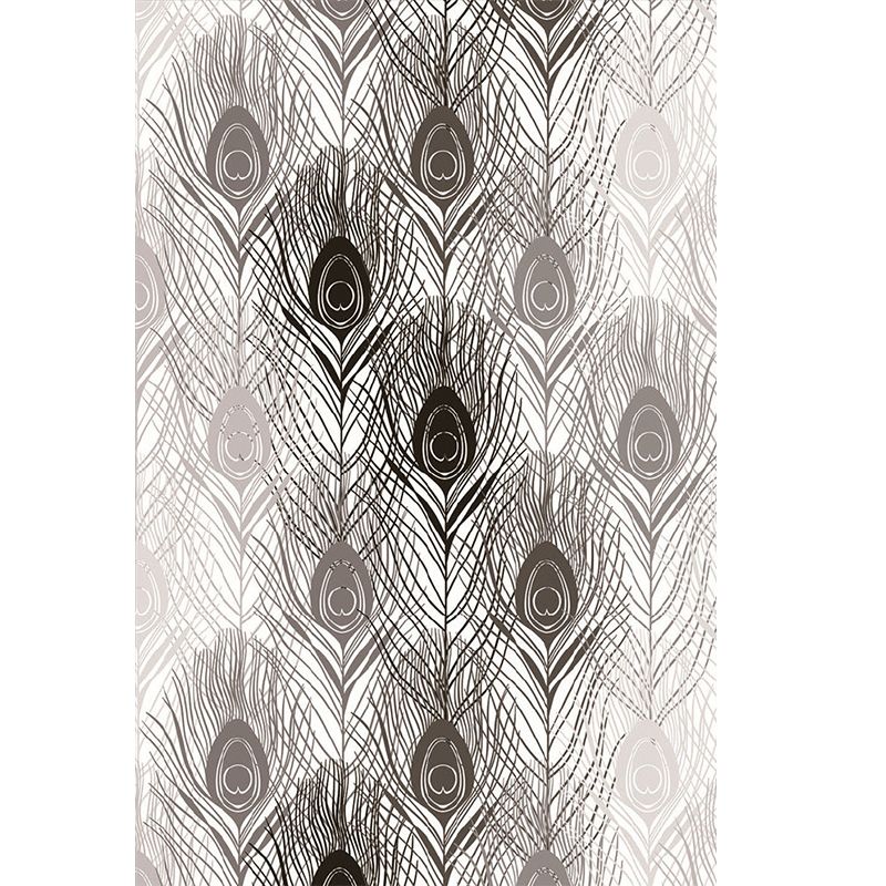 Decorative Peacock Feather Wall Murals Personalised Size Modern Wall Covering for Bedroom