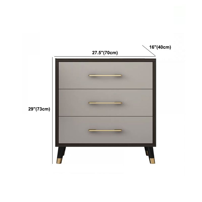 Contemporary Glam Storage Chest Wooden Chest with Soft-Close Drawers