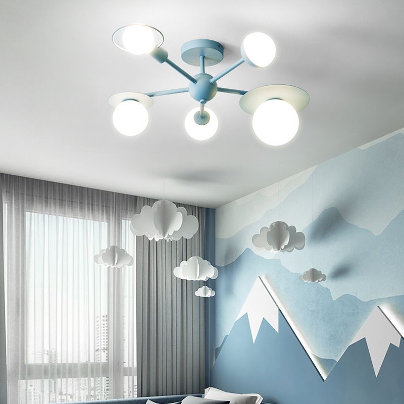 Contemporary Sputnik Ceiling Light Flush Mount Lighting for Living Room