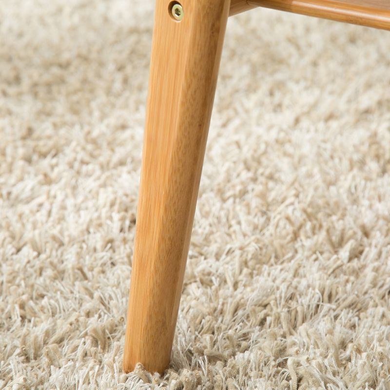 4 Legs Coffee Table Modern Wood Oval Cocktail Table with Shelf