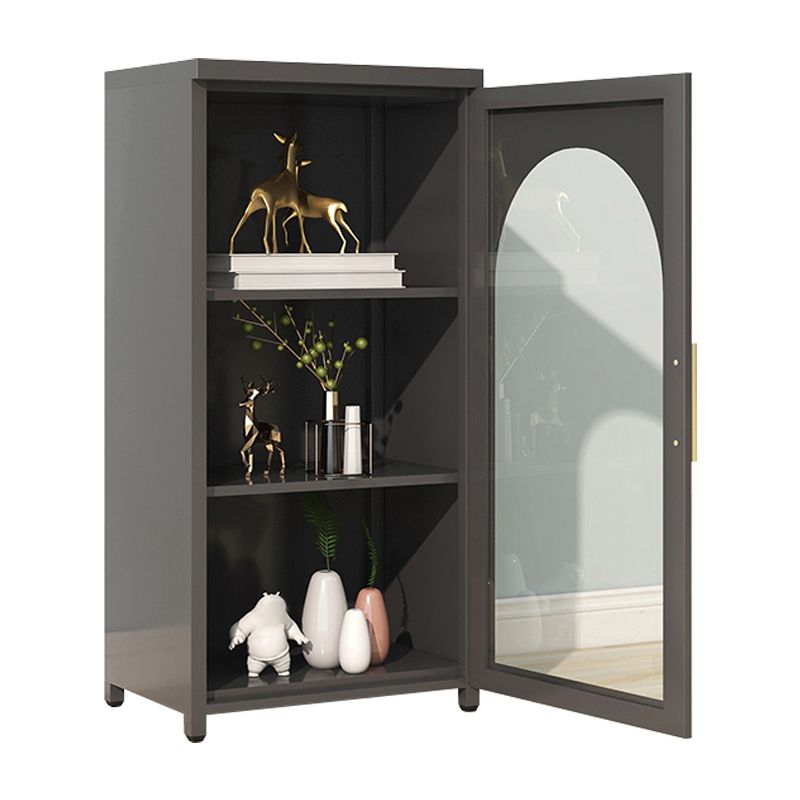 39.96"H Bookshelf Scandinavian Bookcase for Home Office with Door