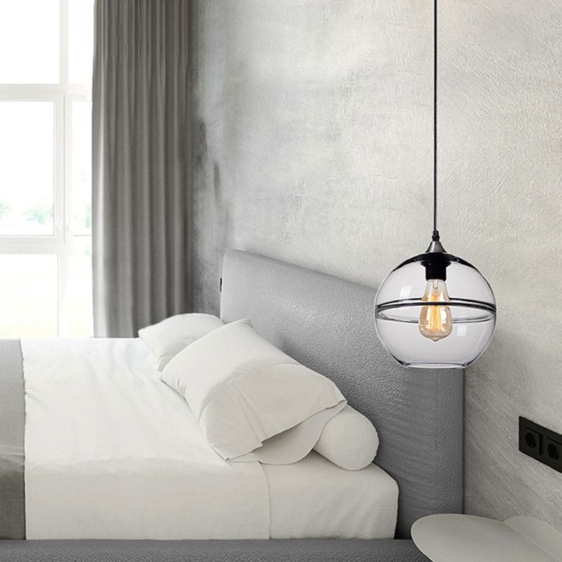 Luce a ciondolo a ciondolo a sospensione in sala da pranzo globale 1 testa da 8 "/10"/12 ".