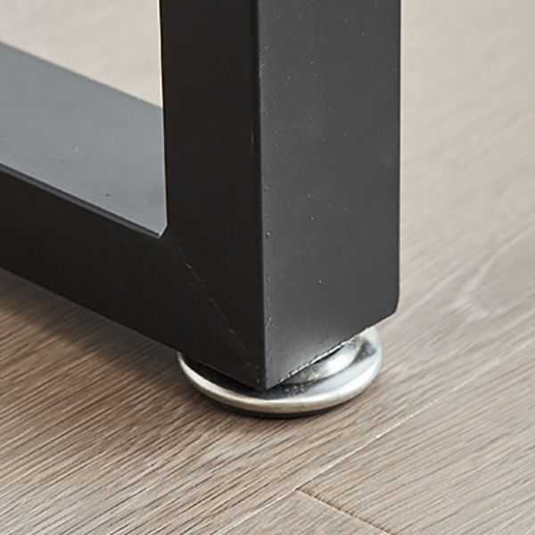 Industrial Solid Wood Bar Table Rectangle Bar Height Table with Double Pedestal Base