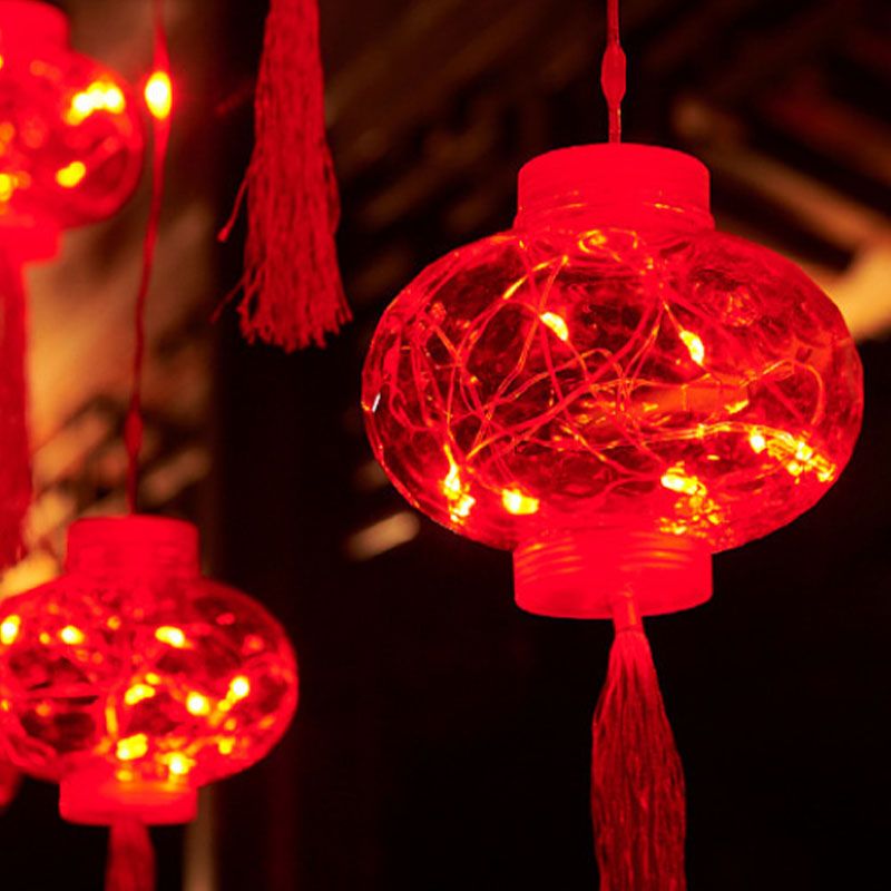 Modern Chinese Rope Light Lantern Curtain Light for Spring Festival Decorate
