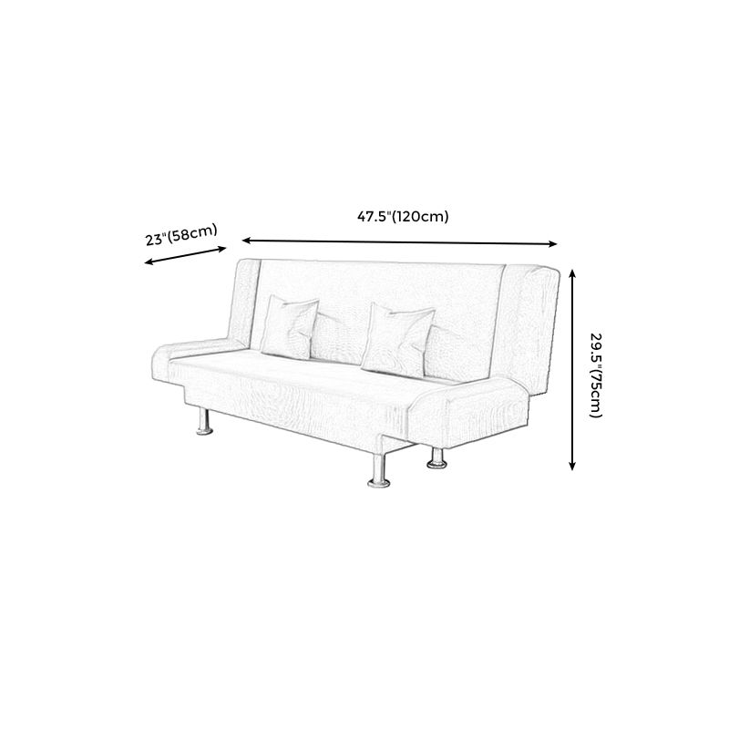 Mélange de coton 23 "W canapé arrière canapé moderne sans bras pour le salon