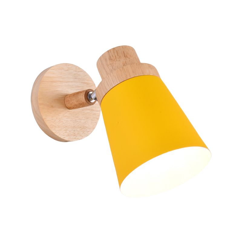 1-Light Tapered Wall Light Sconce Modern Style Metal Wall Mounted Lights