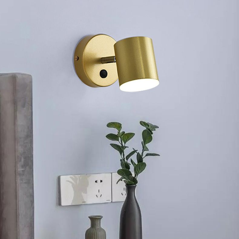 Lámpara moderna de lámpara de lectura Simplicidad luces de apliques de pared con sombra de metal para sala de estar de dormitorio