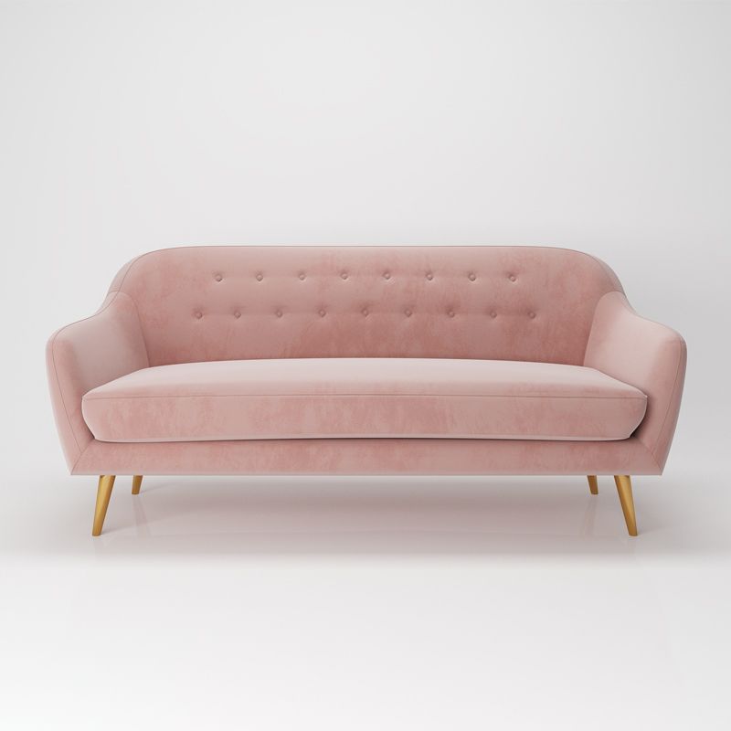 Modern Flared Arm Sofa with Tufted Back for Apartment 32.28" H