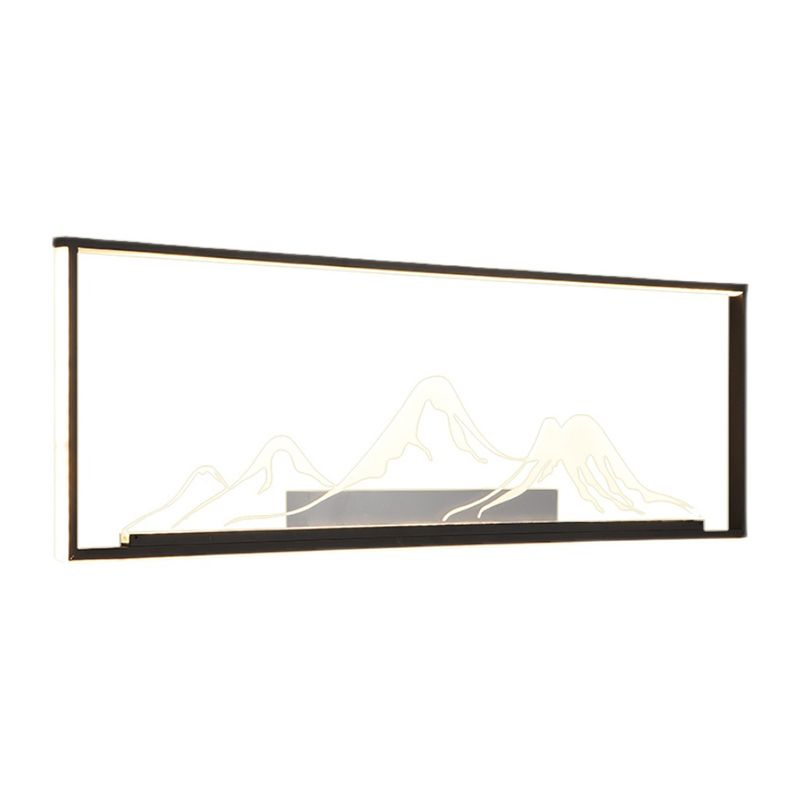 Metal Square Shape Wall Sconce Modern Style 2 Lights Wall Mounted Light