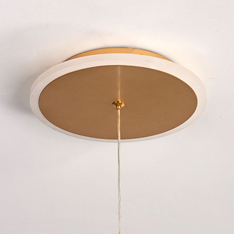 Lumo circolare a livello singolo leggero moderno lampadario in metallo Apparecchio di illuminazione