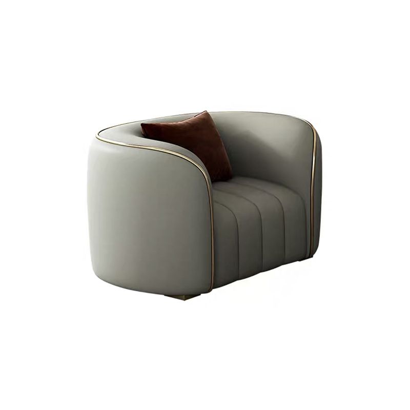 Modern Style Leather Sofa Living Room Tuxedo Arm Sofa Tight Back Seating