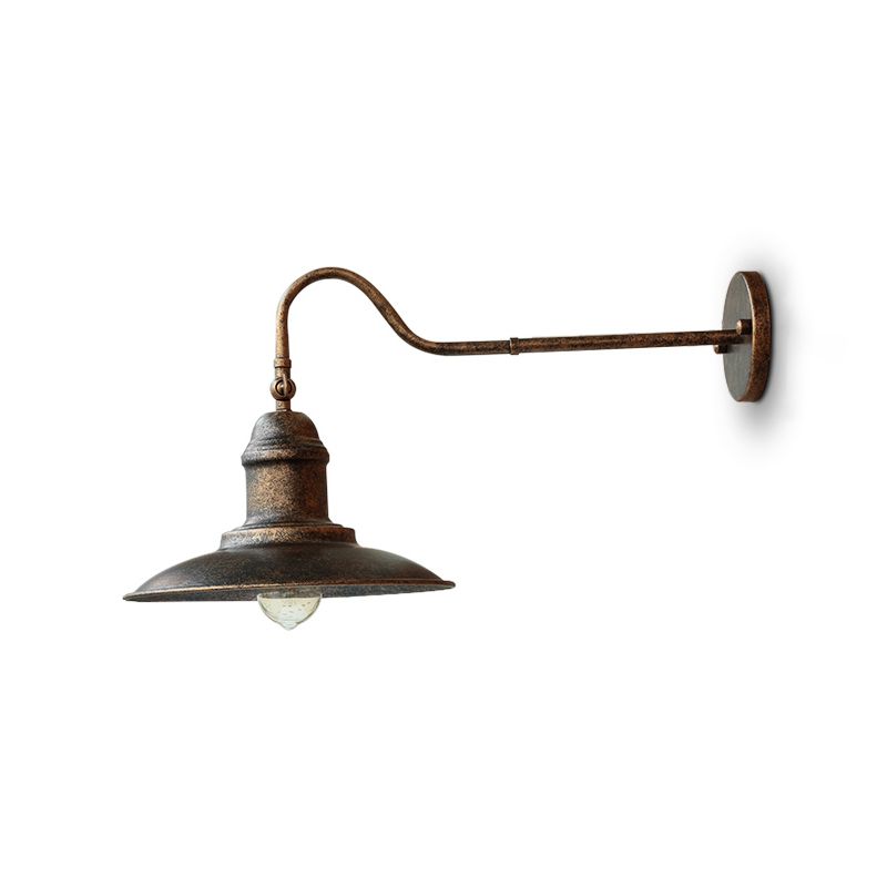 Lumo da parete in metallo sfumatura a parete industriale a parete singola lampada montata