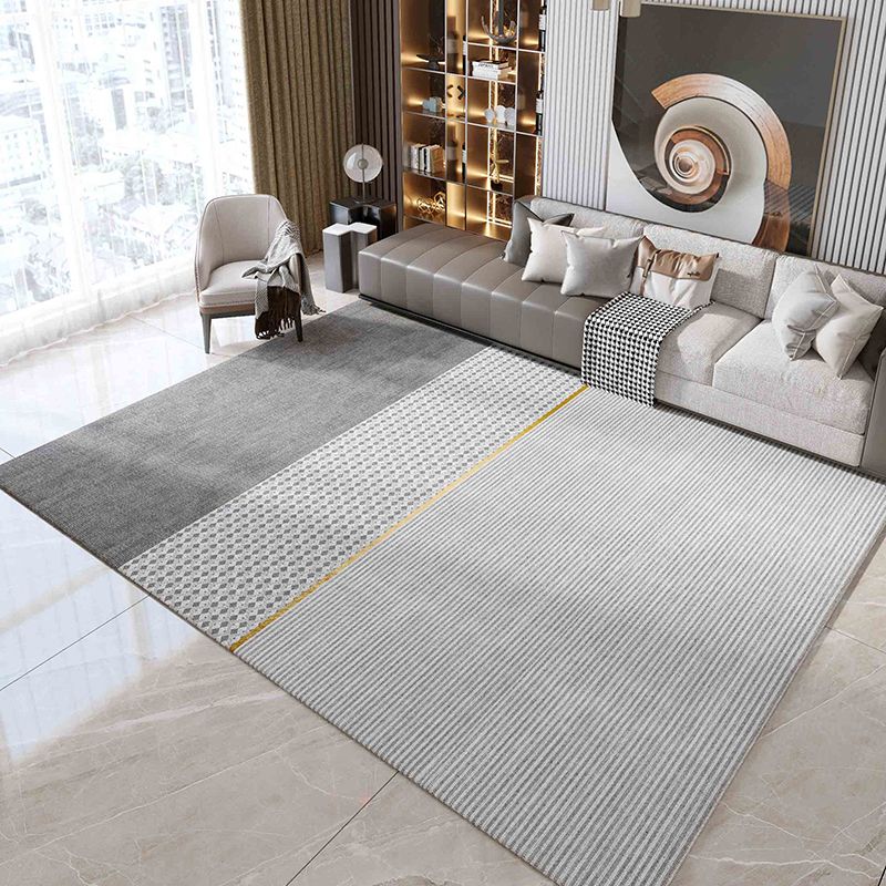 Casual huizen Decoratie Tapijt Grijze geometrie Print tapijt polyester Polyester Niet-slip achtergrondgebied Tapijt