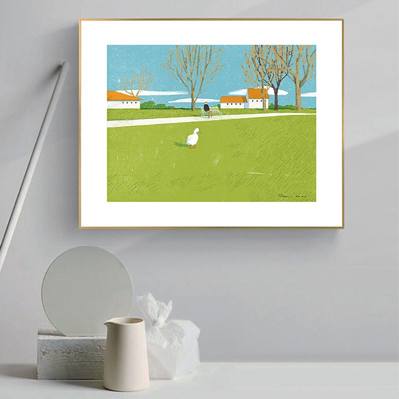 Toile imprimée de paysage naturel, couleur claire, décoration murale de campagne pour chambre à coucher, plusieurs tailles