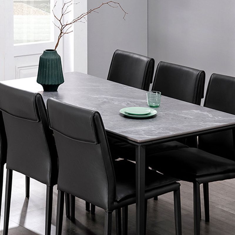 Upholstered Side Chair Faux Leather Modern Dining Side Chair