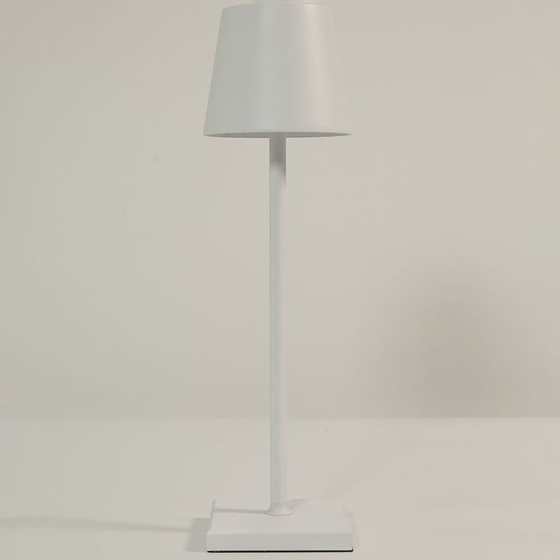Modern Style Drum Night Table Lamps Metal 1 Light Table Lamp