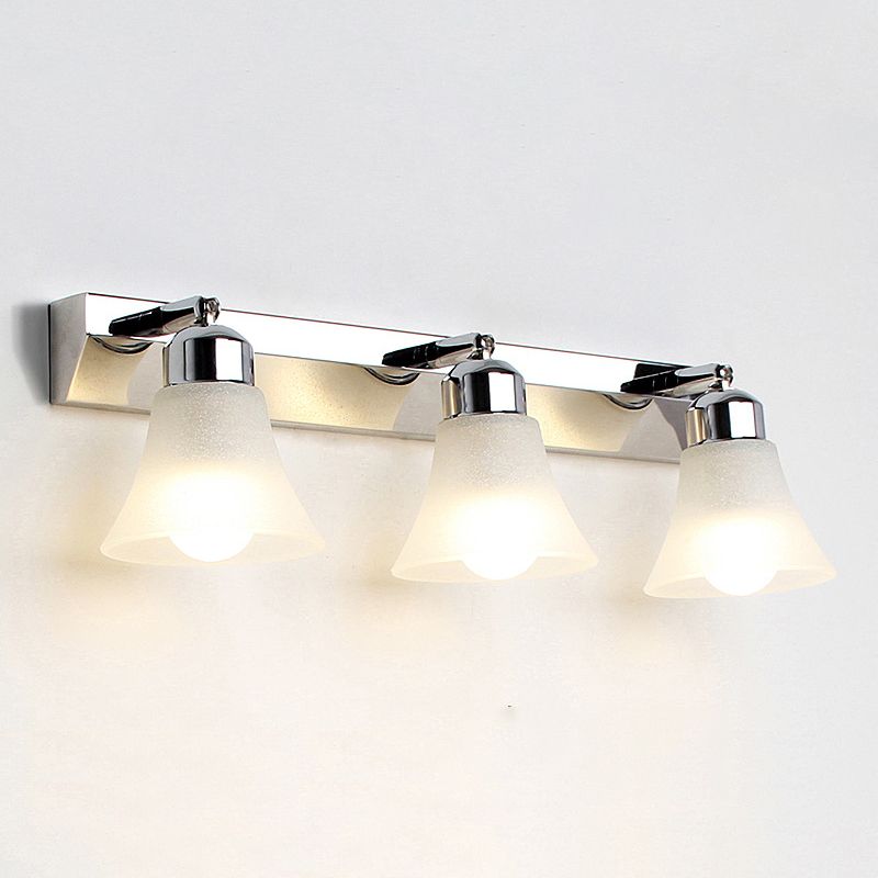 Silver Bell Mirror Lighting Modern Style Stainless Steel Wall Sconce Light Fixture