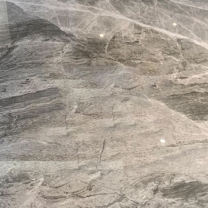 Stone Top Dining Table Contemporary Rectangle Dining Table with 4 Legs in Black