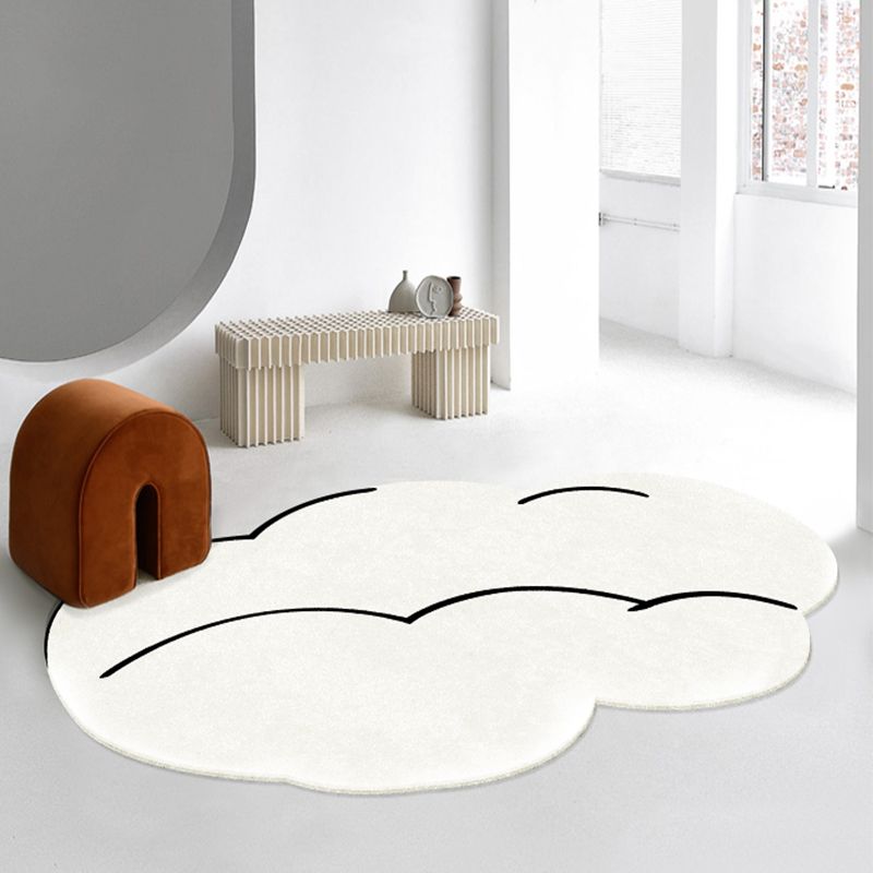 Novelty Cloud Design Rug Polyester Indoor Rug Non-Slip Backing Area Carpet for Living Room