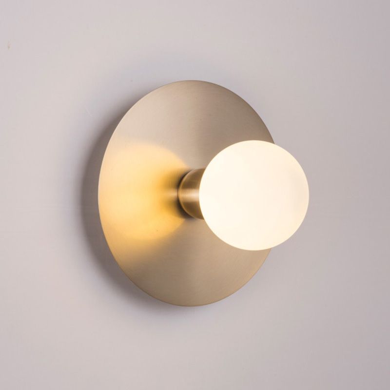 Luz nórdica de montaje de pared posmoderna 1 luz de metal de disco redondo de luz para la cama para la cama
