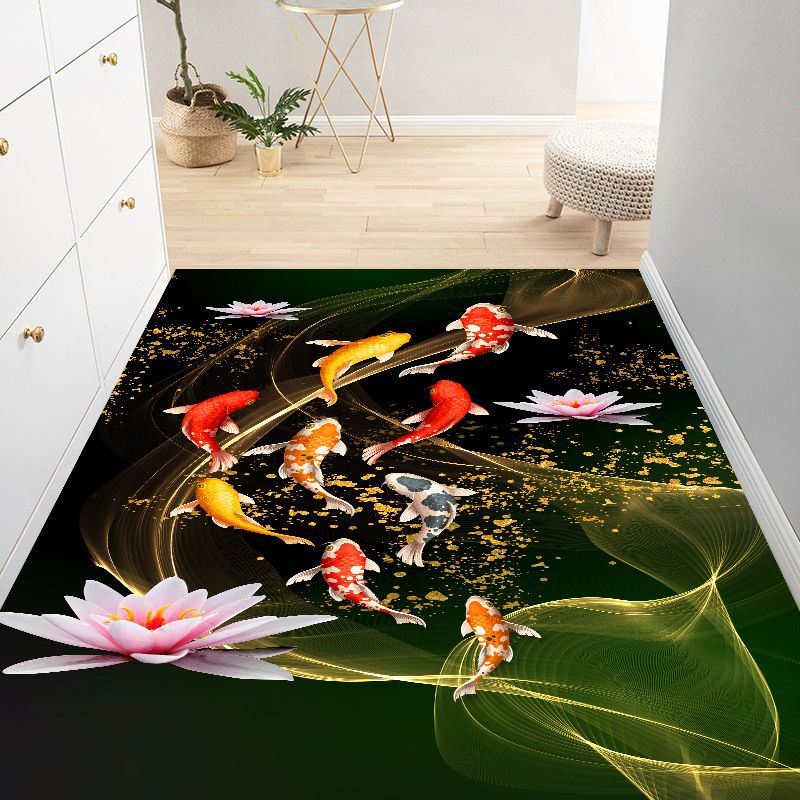 Moderner Teppich Polyester glänzender Teppich Färbung widerstandsfähiger Teppich für Wohnzimmer