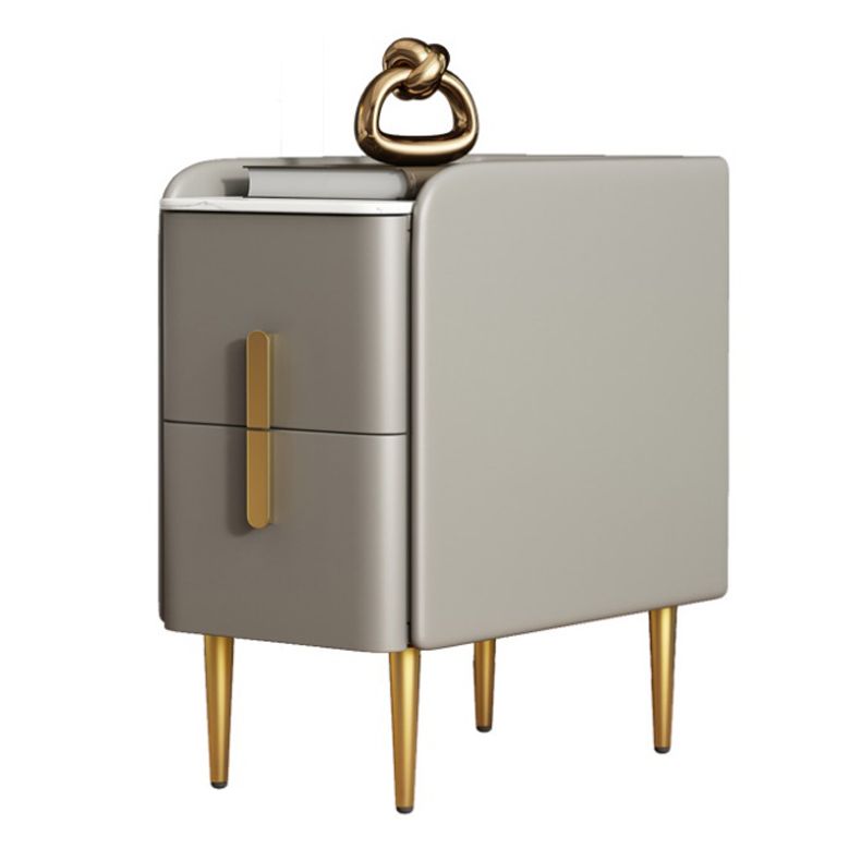 3 Drawers Contemporary Nightstand Solid Wood Night Table ,19.7" Tall