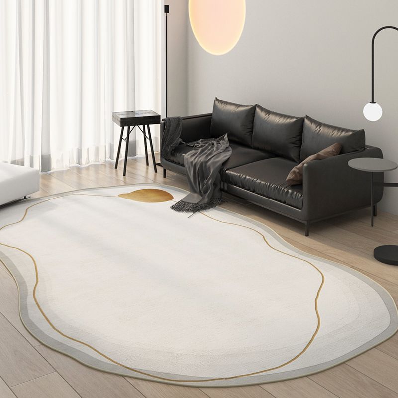 Simplicity Transitional Print Carpet Polyester Indoor Carpet Stain Resistant Rug for Living Room
