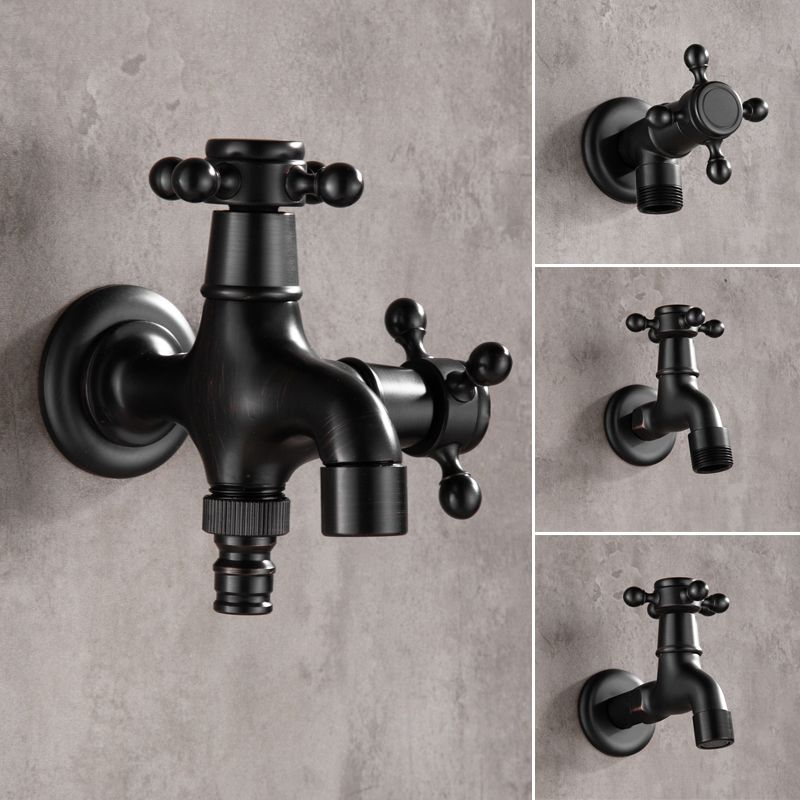 Widespread Bathroom Sink Faucet Wall Mounted Cross Handle Faucet