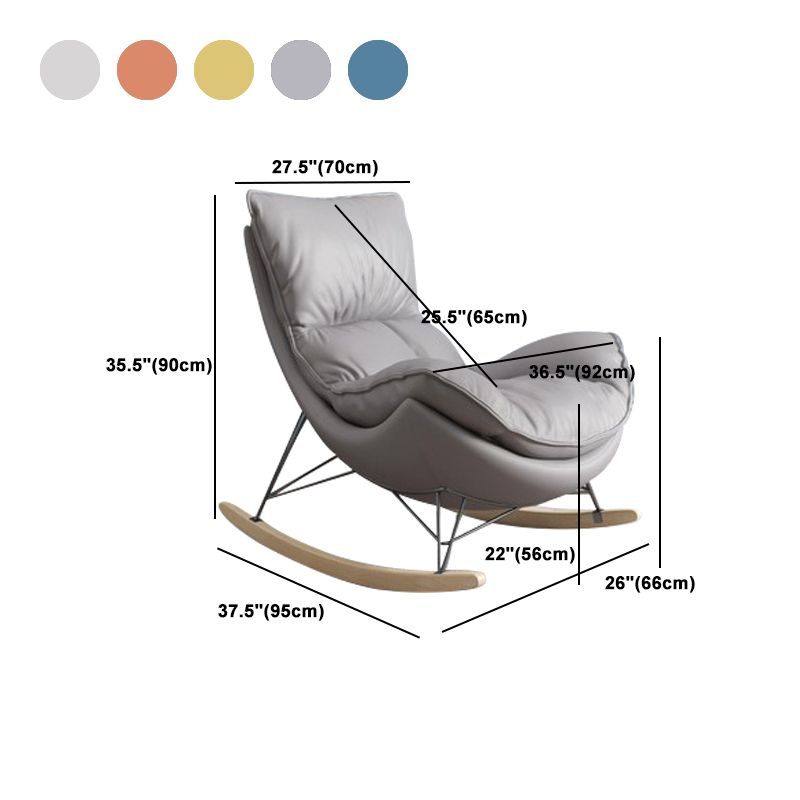 Ergonomic with Ottoman Rocker Chair with Padded Seat Rocking Chair Spindle