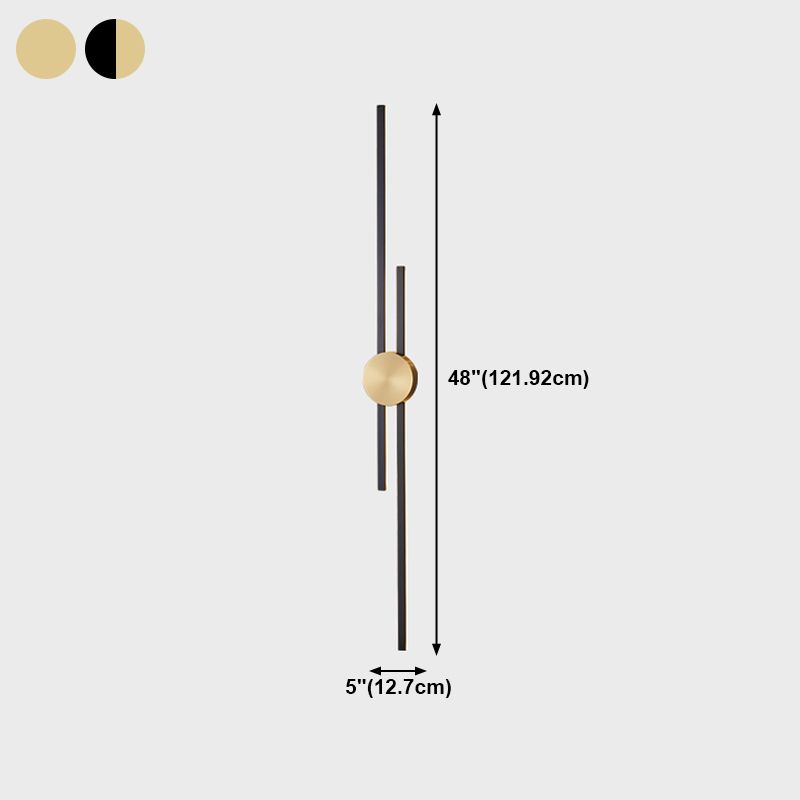 Metal Linear Shape Wall Light Modern Style Multi Lights Wall Mount Light Fixture
