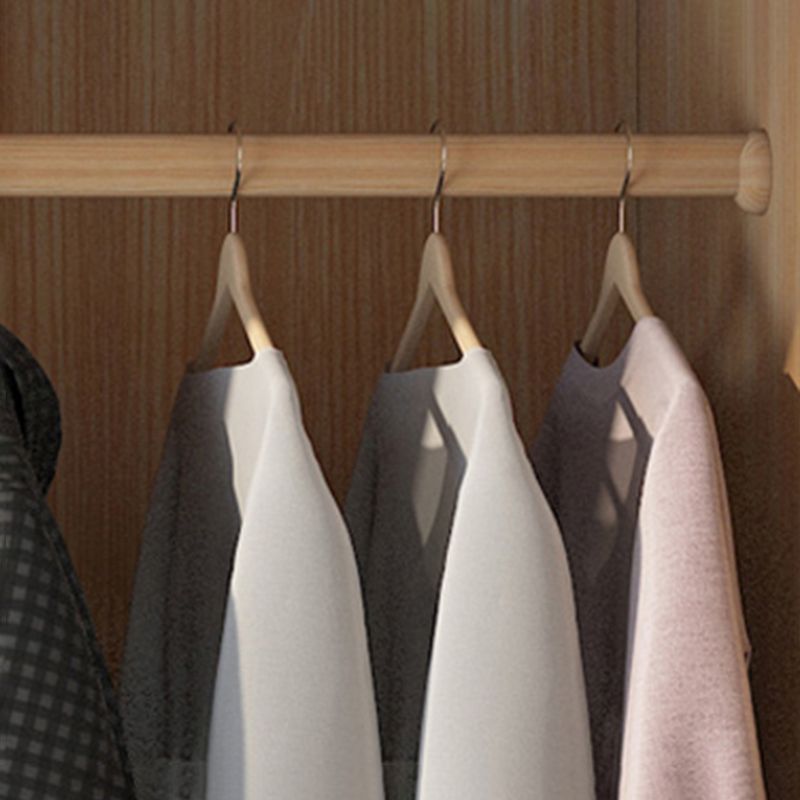 Wooden Wardrobe Armoire with Drawer Modern Wardrobe Closet - 63"L x 23.6"W x 82.9"H