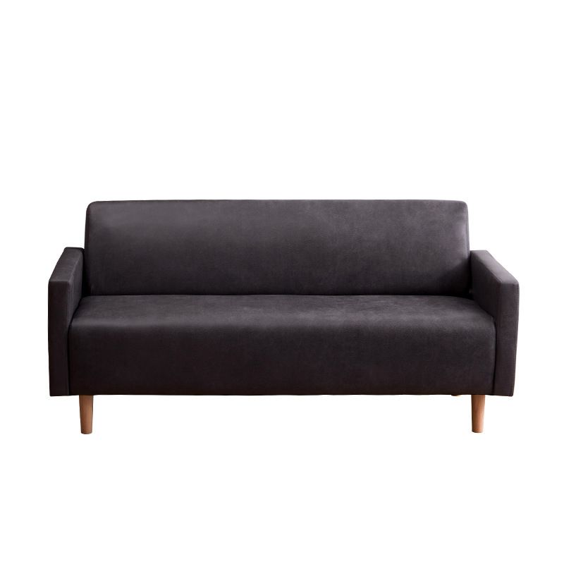 Modern 4 Wood Legs Standard Sofa Square Arm Sofa for Living Room