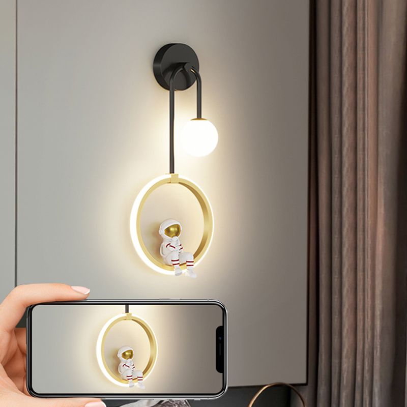 Metal Wall Mounted Lamp Modern LED Sconce Light Fixture for Kids Bedroom