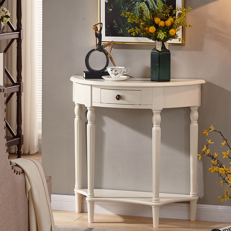 Mid-Century Modern Console Accent Table Antique Finish Console Sofa Table with Drawer