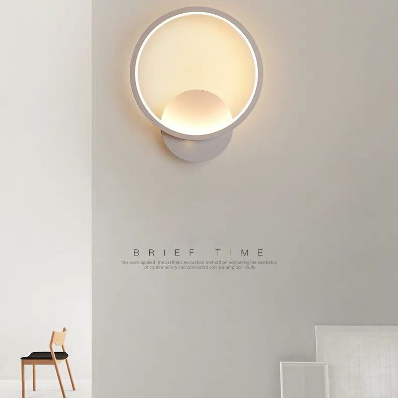 Moderne minimalistische stijl wand gemonteerd verlichtingsarmatuur metaal 1 lichte wandwanden voor slaapkamer