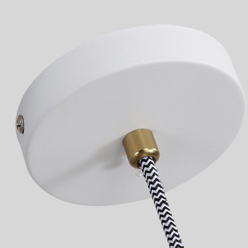 Metal Hanging Lights Modern Macaron Style 1 Light Hanging Mount Fixture for Living Room