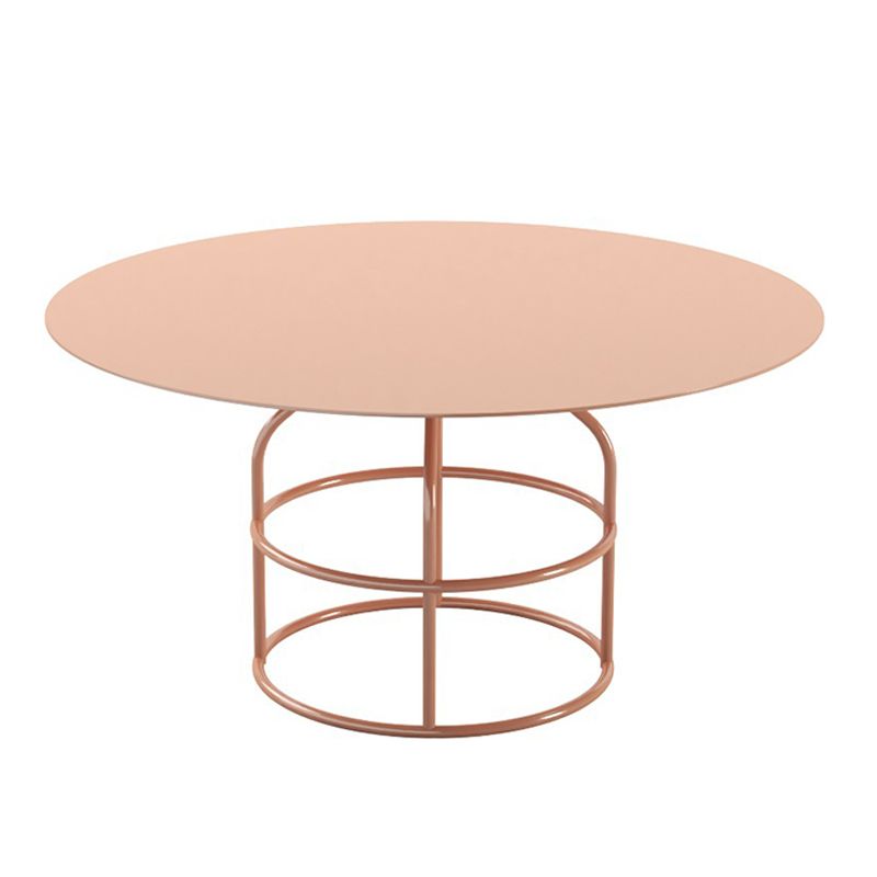 Pink / Black /gold /white Metal Frame Round Top Coffee Table