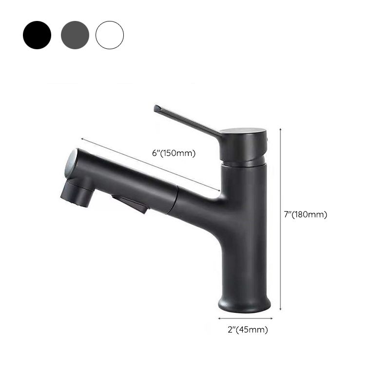 Contemporary Sink Faucet Pure Color Low Arc Vessel Sink Faucet for Bathroom