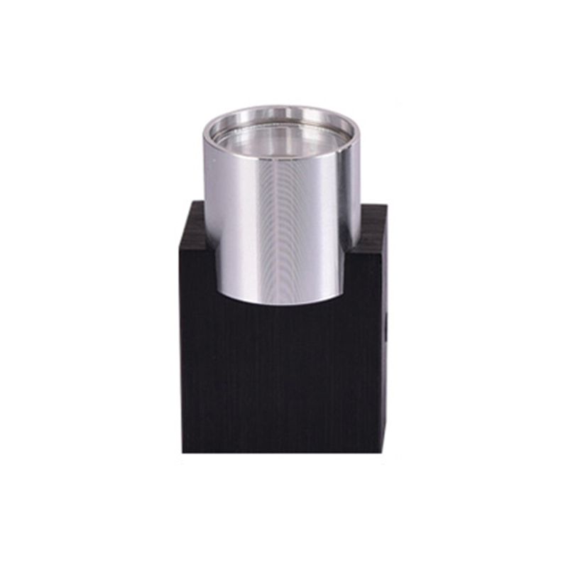 Cylindrical Up Down Wall Sconce Modern Aluminum Clubhouse Hallway Wall Light in Black-Silver