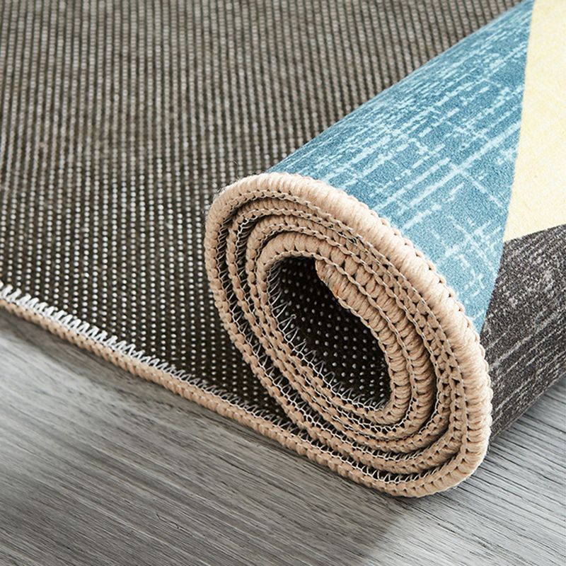 Mehrfarbiger Teppich mit Pflanzendruck, Polyester-Teppich, moderner, rutschfester Innenteppich für die Inneneinrichtung