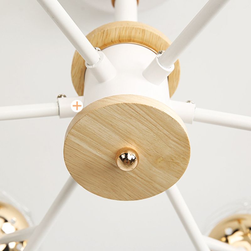 Glass Modern Chandelier Lighting Minimalistic Suspension Light for Dining Room