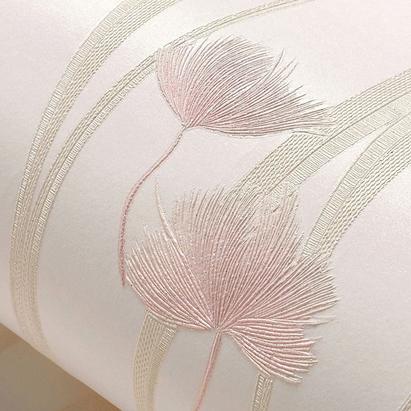 20.5"W x 31'L Decorative Wallpaper Children's Bedroom Stripe and Dandelion Wall Covering