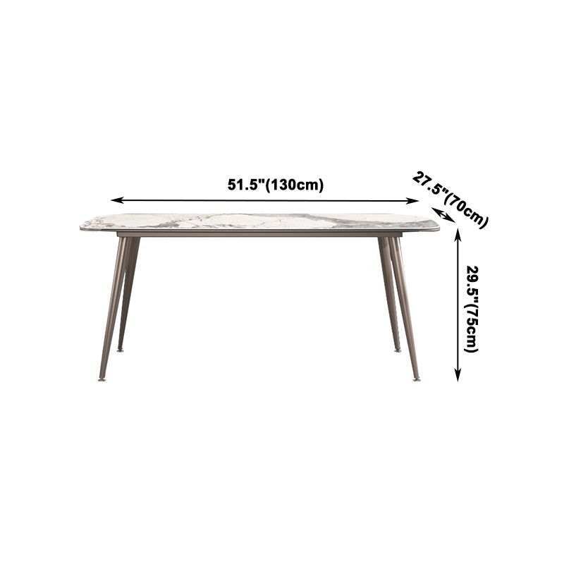 Mesa de comedor de estilo moderno Mesa de comedor de piedra sinterizada con 4 patas